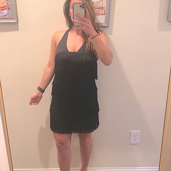 Alexia Admor Tiered Fringe Racerback Mini Dress - Picture 3 of 14